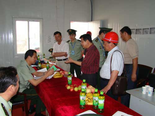 安徽省消防總隊到YT保溫現場檢收贊揚YT保溫材料